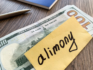 alimony and money