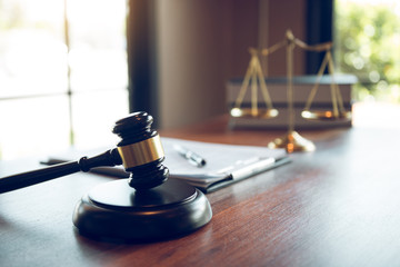 gavel and scales of justice
