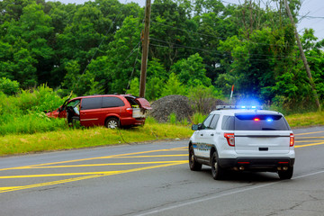 police at car crash