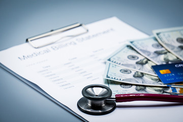 stethoscope and money
