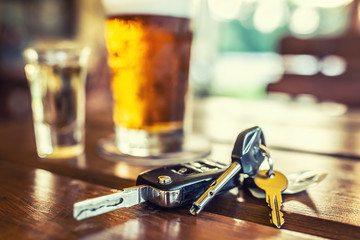 car keys and beer